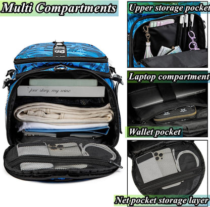 SDTAME Gym Duffel Backpack with Shoe Pocket & Laptop Sleeve