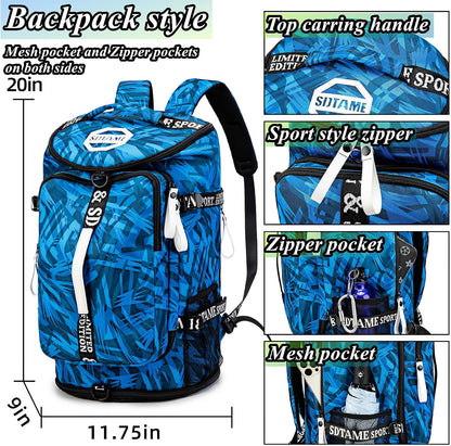SDTAME Gym Duffel Backpack with Shoe Pocket & Laptop Sleeve
