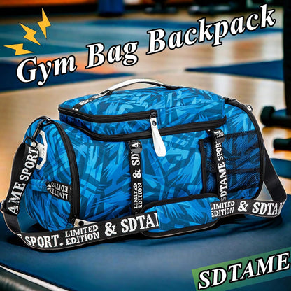 SDTAME Gym Duffel Backpack with Shoe Pocket & Laptop Sleeve