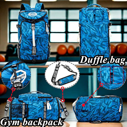 SDTAME Gym Duffel Backpack with Shoe Pocket & Laptop Sleeve
