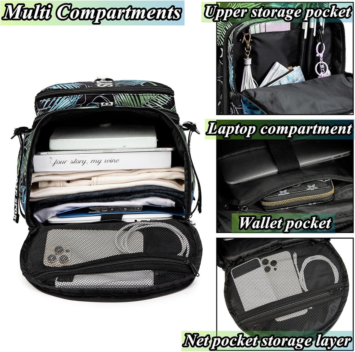 SDTAME Gym Duffel Backpack with Shoe Pocket & Laptop Sleeve