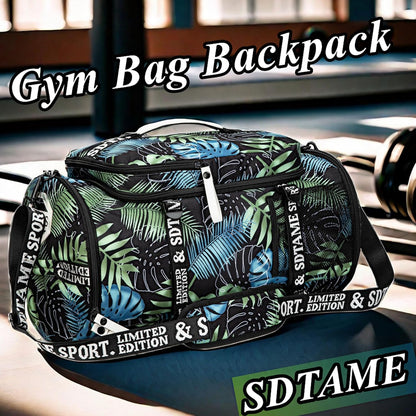 SDTAME Gym Duffel Backpack with Shoe Pocket & Laptop Sleeve