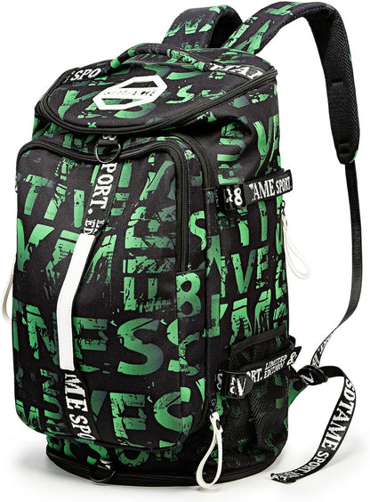 SDTAME Gym Duffel Backpack with Shoe Pocket & Laptop Sleeve