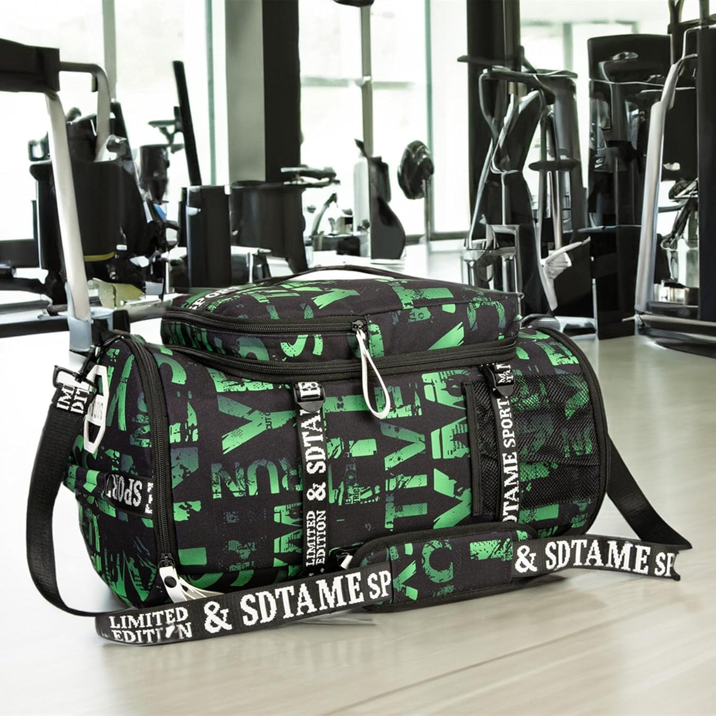 SDTAME Gym Duffel Backpack with Shoe Pocket & Laptop Sleeve