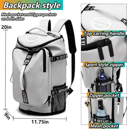 SDTAME Gym Duffel Backpack with Shoe Pocket & Laptop Sleeve