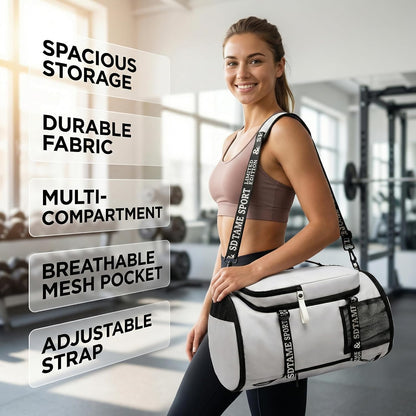 SDTAME Gym Duffel Backpack with Shoe Pocket & Laptop Sleeve