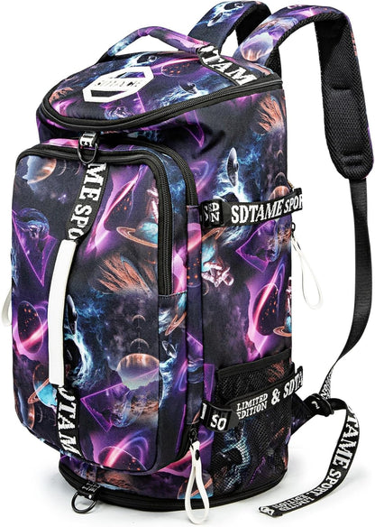 SDTAME Gym Duffel Backpack with Shoe Pocket & Laptop Sleeve