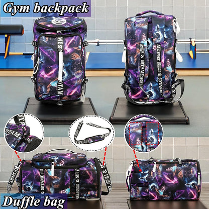 SDTAME Gym Duffel Backpack with Shoe Pocket & Laptop Sleeve