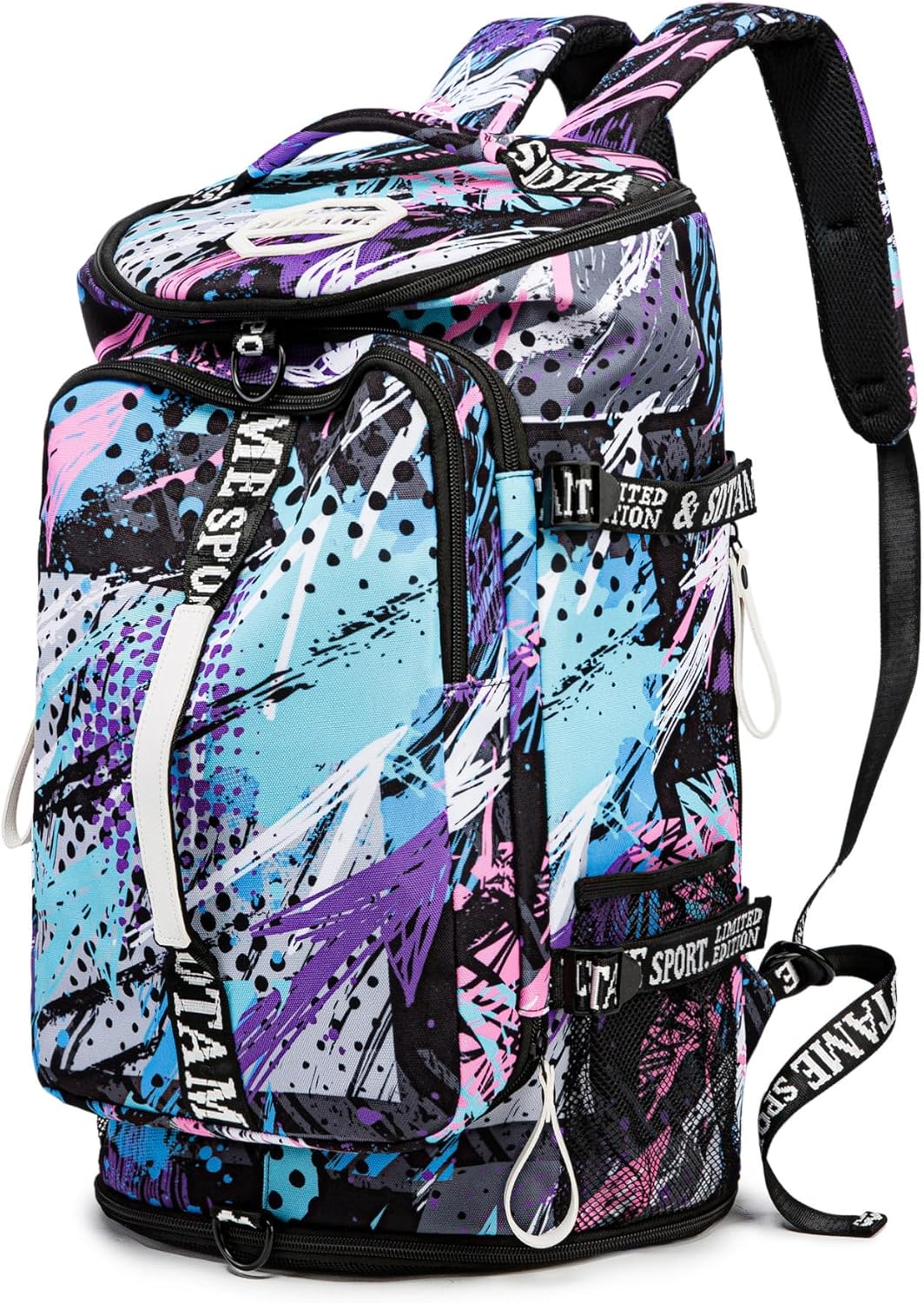 SDTAME Gym Duffel Backpack with Shoe Pocket & Laptop Sleeve