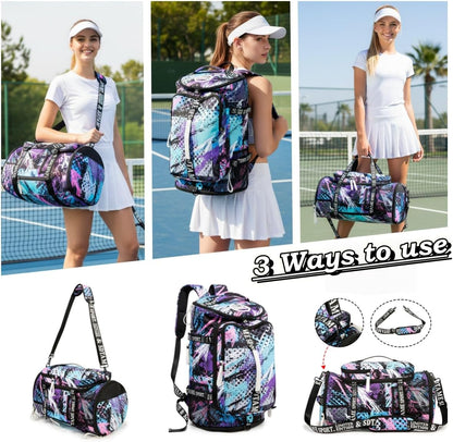 SDTAME Gym Duffel Backpack with Shoe Pocket & Laptop Sleeve
