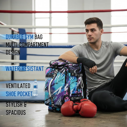 SDTAME Gym Duffel Backpack with Shoe Pocket & Laptop Sleeve