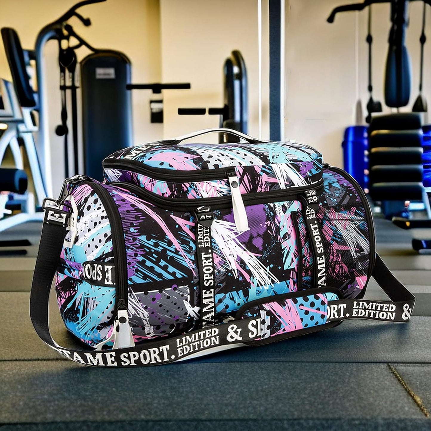 SDTAME Gym Duffel Backpack with Shoe Pocket & Laptop Sleeve