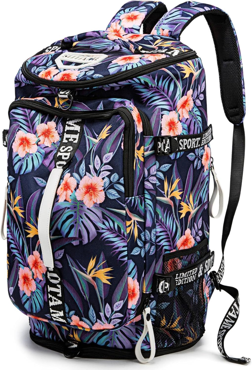 SDTAME Gym Duffel Backpack with Shoe Pocket & Laptop Sleeve