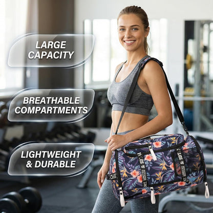 SDTAME Gym Duffel Backpack with Shoe Pocket & Laptop Sleeve