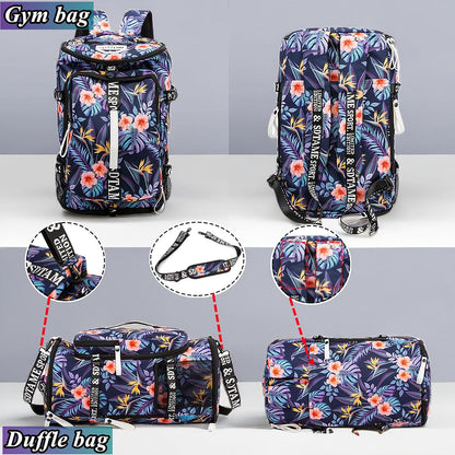 SDTAME Gym Duffel Backpack with Shoe Pocket & Laptop Sleeve