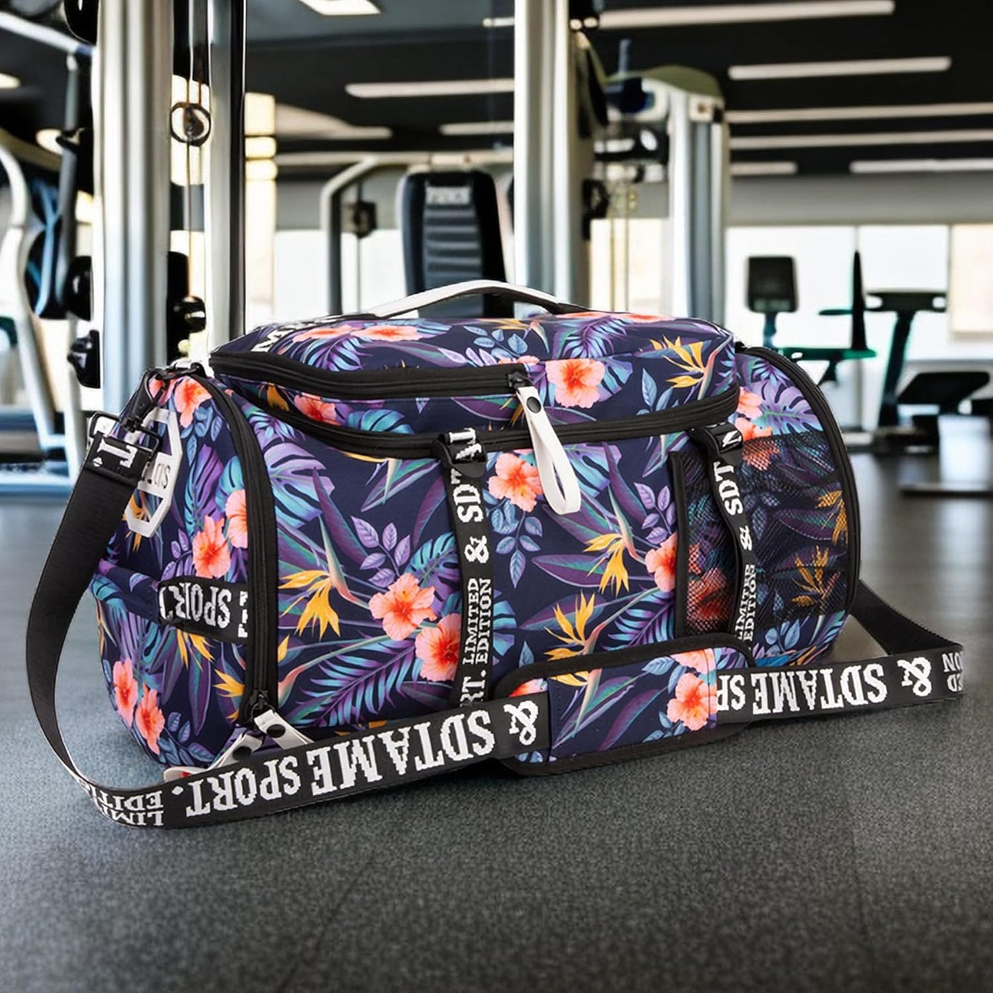 SDTAME Gym Duffel Backpack with Shoe Pocket & Laptop Sleeve