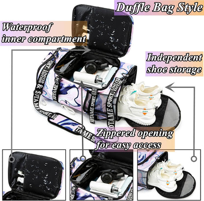 SDTAME Gym Duffel Backpack with Shoe Pocket & Laptop Sleeve