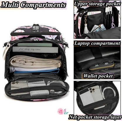 SDTAME Gym Duffel Backpack with Shoe Pocket & Laptop Sleeve