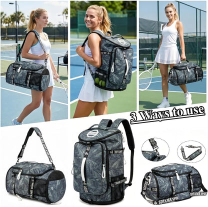 SDTAME Gym Duffel Backpack with Shoe Pocket & Laptop Sleeve