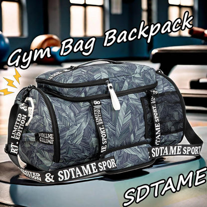 SDTAME Gym Duffel Backpack with Shoe Pocket & Laptop Sleeve