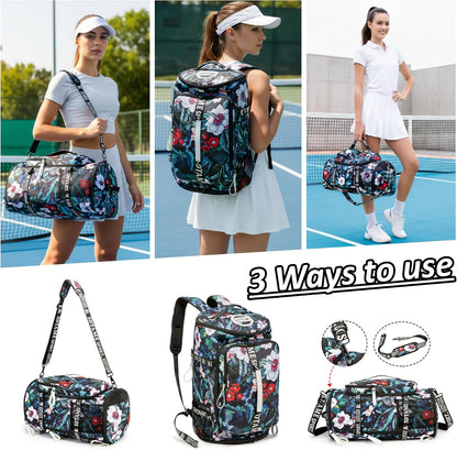 SDTAME Gym Duffel Backpack with Shoe Pocket & Laptop Sleeve