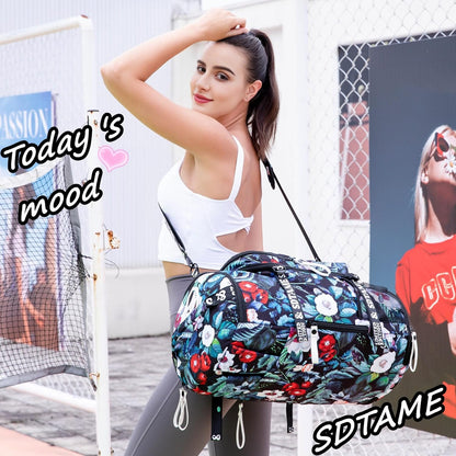 SDTAME Gym Duffel Backpack with Shoe Pocket & Laptop Sleeve