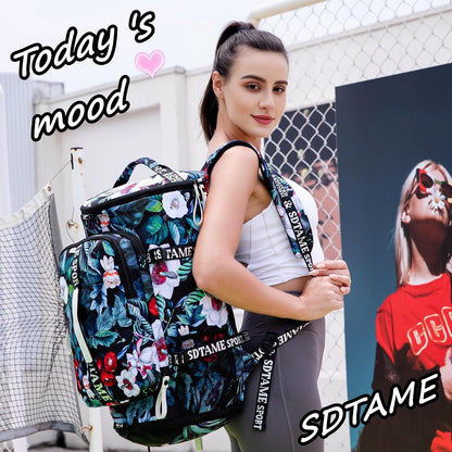 SDTAME Gym Duffel Backpack with Shoe Pocket & Laptop Sleeve