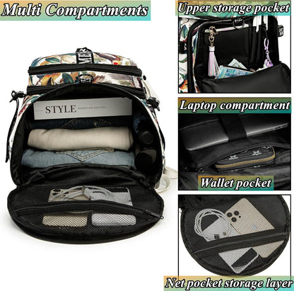 SDTAME Gym Duffel Backpack with Shoe Pocket & Laptop Sleeve