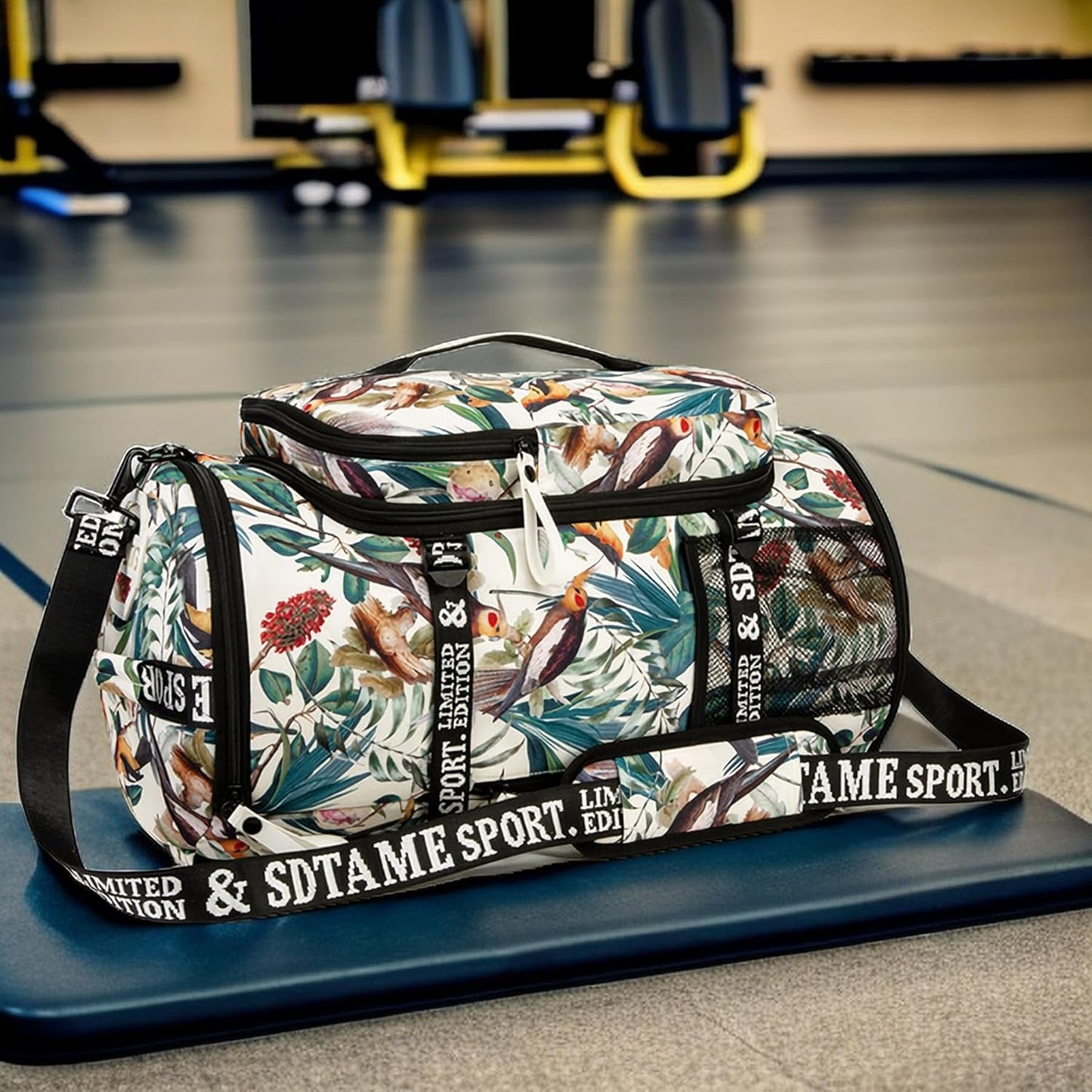 SDTAME Gym Duffel Backpack with Shoe Pocket & Laptop Sleeve