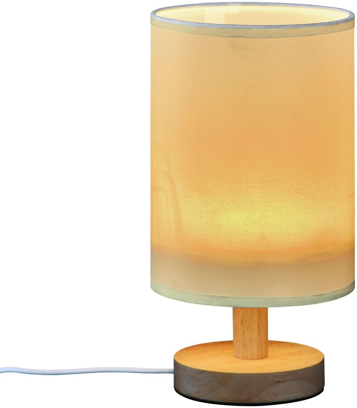 Bright Yellow Table Lamp for Bedroom Nightstand Small Lamp Bedside Lamps with LED Warm Light for Living Room Office Desk Decor