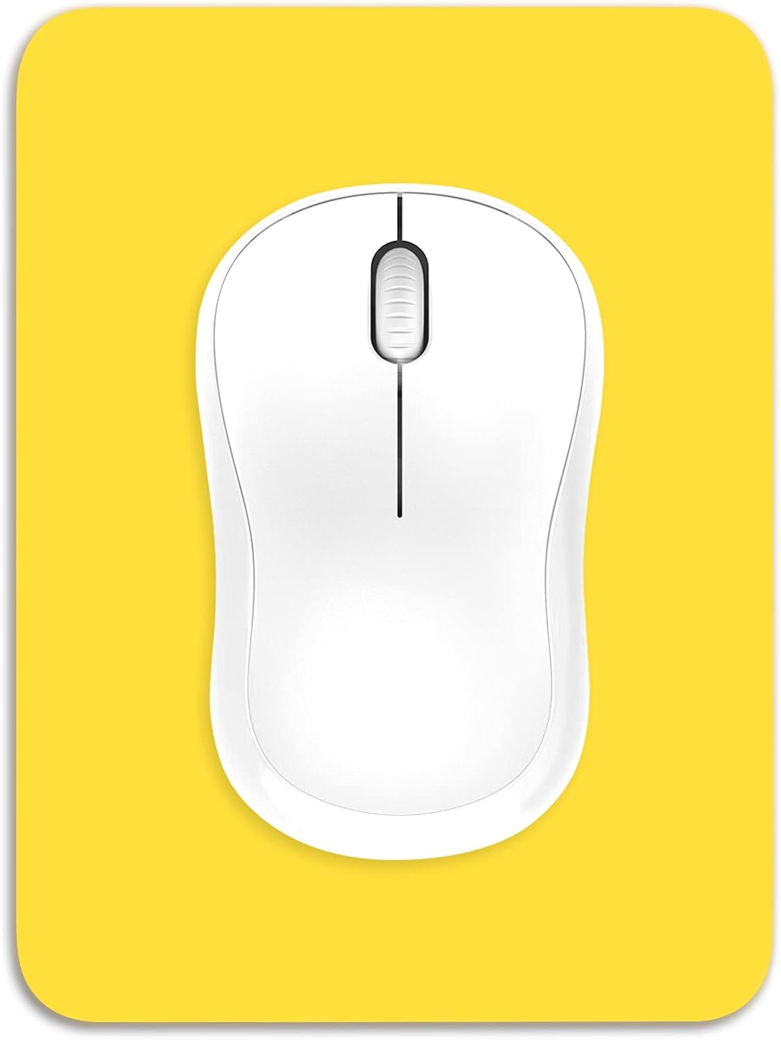 Small Mouse Pad, 6 x 8 Inch Thick Rubber Premium-Textured Non-Slip Portable & Washable Mini Mouse Mat for Women Men Wireless Laptops Keyboard Tray Gaming Work Computer Office Travel, Yellow