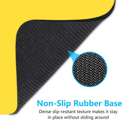 Small Mouse Pad, 6 x 8 Inch Thick Rubber Premium-Textured Non-Slip Portable & Washable Mini Mouse Mat for Women Men Wireless Laptops Keyboard Tray Gaming Work Computer Office Travel, Yellow