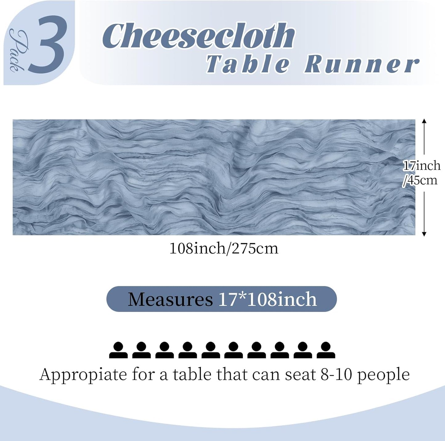 3 Pack Lemon Yellow Cheesecloth Table Runner, 17 x 108 Inch, Gauze Cheese Cloth Table Runner Rustic Sheer Runner for Wedding Birthday Party Baby Shower Table Decor(Lemon Yellow)
