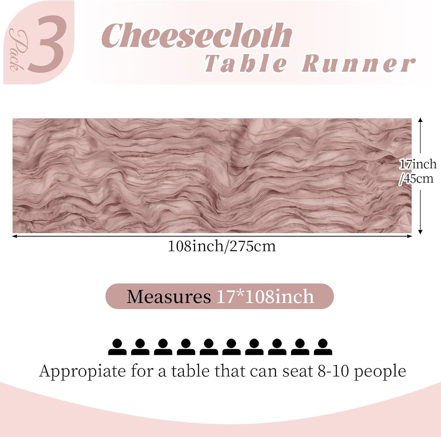 3 Pack Lemon Yellow Cheesecloth Table Runner, 17 x 108 Inch, Gauze Cheese Cloth Table Runner Rustic Sheer Runner for Wedding Birthday Party Baby Shower Table Decor(Lemon Yellow)