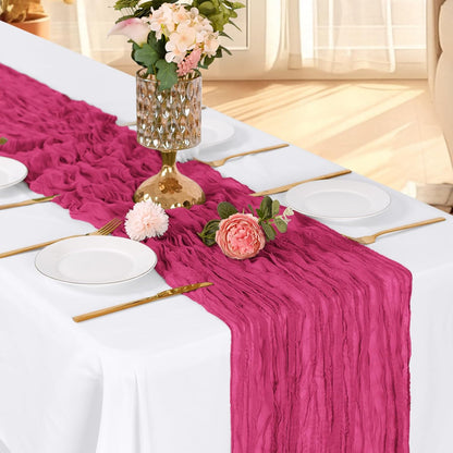 3 Pack Lemon Yellow Cheesecloth Table Runner, 17 x 108 Inch, Gauze Cheese Cloth Table Runner Rustic Sheer Runner for Wedding Birthday Party Baby Shower Table Decor(Lemon Yellow)