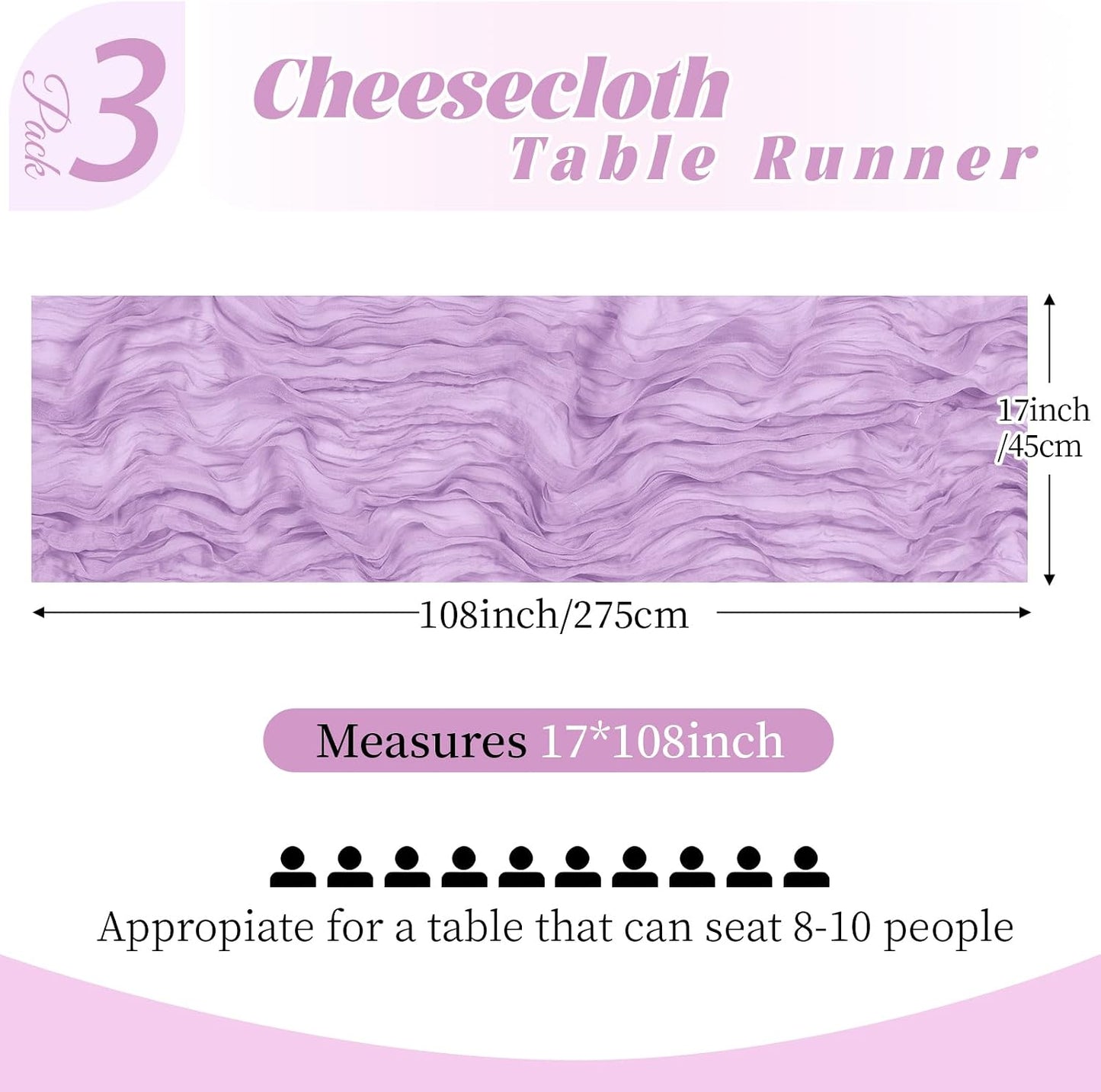 3 Pack Lemon Yellow Cheesecloth Table Runner, 17 x 108 Inch, Gauze Cheese Cloth Table Runner Rustic Sheer Runner for Wedding Birthday Party Baby Shower Table Decor(Lemon Yellow)