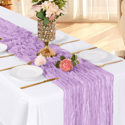 3 Pack Lemon Yellow Cheesecloth Table Runner, 17 x 108 Inch, Gauze Cheese Cloth Table Runner Rustic Sheer Runner for Wedding Birthday Party Baby Shower Table Decor(Lemon Yellow)