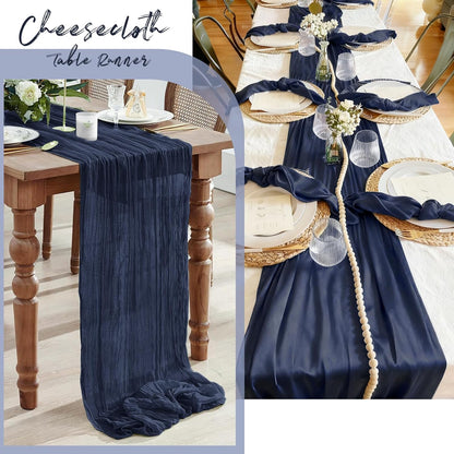 3 Pack Lemon Yellow Cheesecloth Table Runner, 17 x 108 Inch, Gauze Cheese Cloth Table Runner Rustic Sheer Runner for Wedding Birthday Party Baby Shower Table Decor(Lemon Yellow)