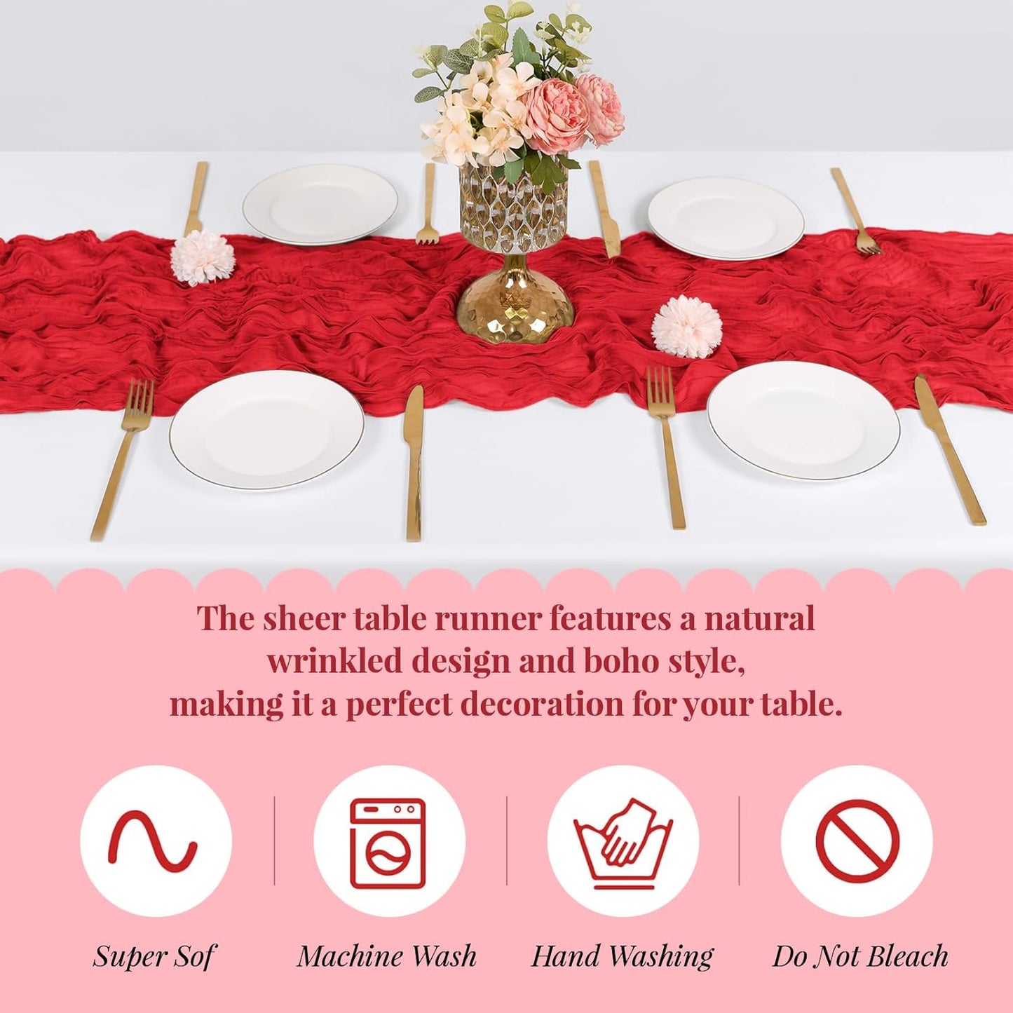 3 Pack Lemon Yellow Cheesecloth Table Runner, 17 x 108 Inch, Gauze Cheese Cloth Table Runner Rustic Sheer Runner for Wedding Birthday Party Baby Shower Table Decor(Lemon Yellow)