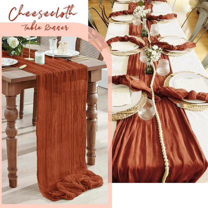 3 Pack Lemon Yellow Cheesecloth Table Runner, 17 x 108 Inch, Gauze Cheese Cloth Table Runner Rustic Sheer Runner for Wedding Birthday Party Baby Shower Table Decor(Lemon Yellow)