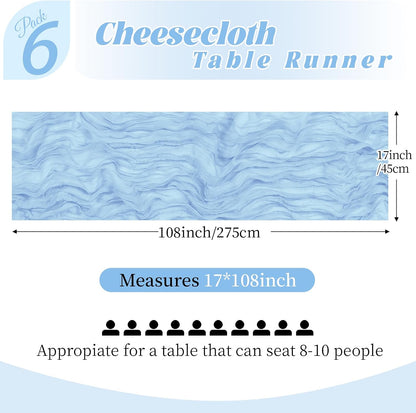 3 Pack Lemon Yellow Cheesecloth Table Runner, 17 x 108 Inch, Gauze Cheese Cloth Table Runner Rustic Sheer Runner for Wedding Birthday Party Baby Shower Table Decor(Lemon Yellow)