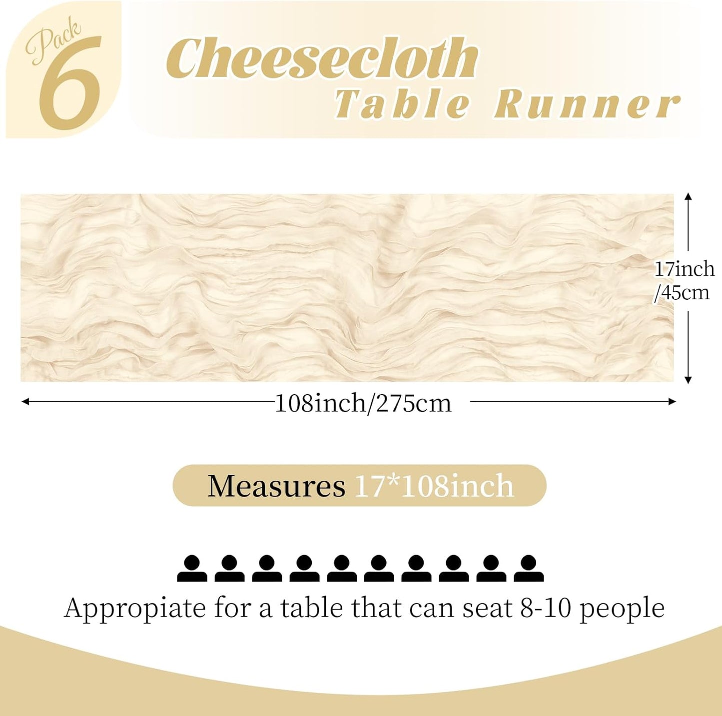 3 Pack Lemon Yellow Cheesecloth Table Runner, 17 x 108 Inch, Gauze Cheese Cloth Table Runner Rustic Sheer Runner for Wedding Birthday Party Baby Shower Table Decor(Lemon Yellow)