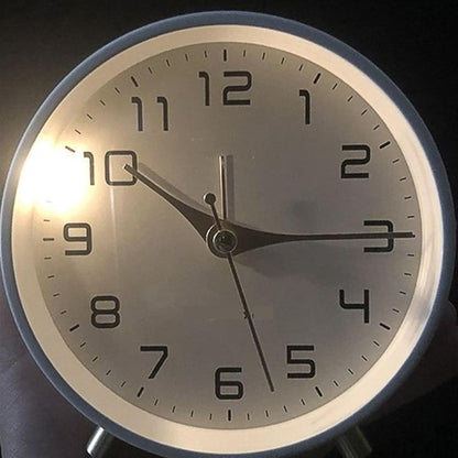 Alarm Clock Nordic Luxury Alarm Clock, Bedside Analog Non-Ticking Silent Small Desk Clock with Arabic Numerals, Battery Operated Round Table Clock for Living Room, Bedroom Desk Clock(Yellow)