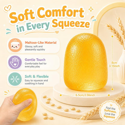 Gumdrop Squishy Toys,38% Large Than Standard Gumdrop Squishy Fidget | Non-Sticky Stress Ball for Kid Adult with Autism,No Odor Sensory Squeeze Fidget for Anxiety Relief,Easy to Clean with Water