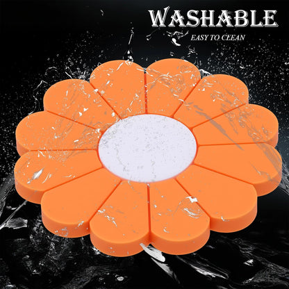 4-Pack Car Cup Holder Coaster Inserts, Daisy Shape, 2.75 Inch Non-Slip Silicone Cup Holder Insert, Universal Non-Slip Cup Holders, Car Accessories Interior for Women and Man (Yellow)