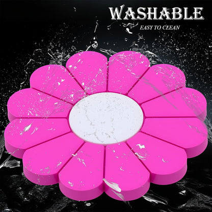 4-Pack Car Cup Holder Coaster Inserts, Daisy Shape, 2.75 Inch Non-Slip Silicone Cup Holder Insert, Universal Non-Slip Cup Holders, Car Accessories Interior for Women and Man (Yellow)