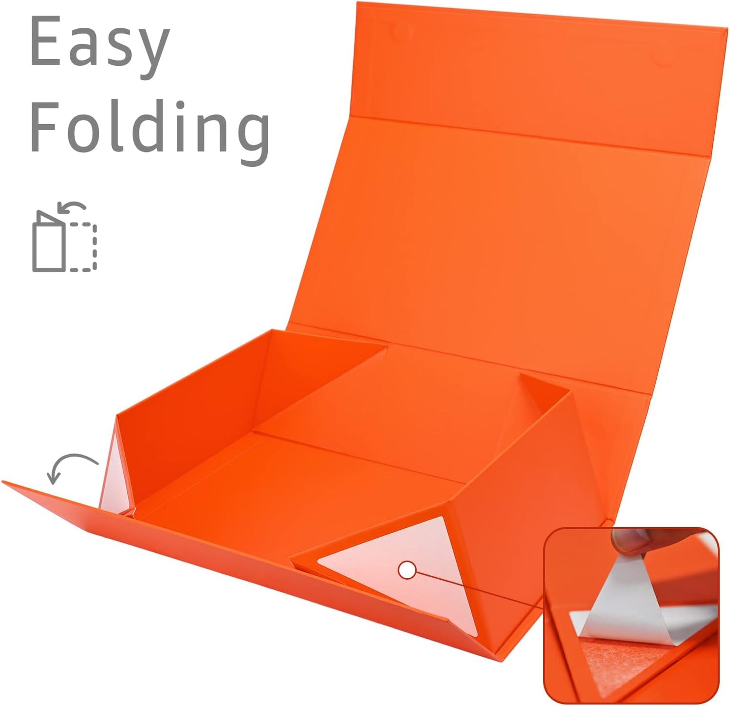 Gift Boxes Bulk, 13.85 x 8.35 x 4.45 inch 1 Pack Orange Gift Boxes with Lids Contains Card, Ribbon, Shredded Paper Filler Gift Boxes for Birthdays, Baby Shower, Bridal Gifts,Weddings