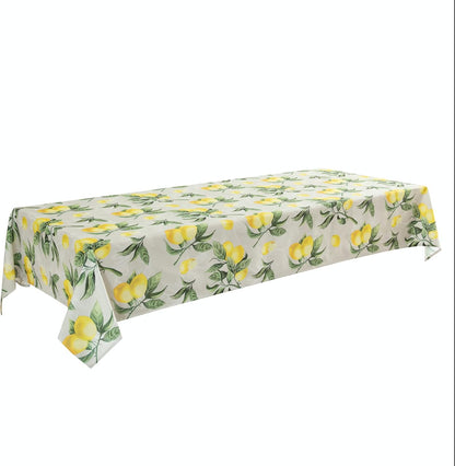 Rectangle Lemons Printed Table Cloth 60x84 Inch, Waterproof Yellow Lemonade Printed Rectangular Table Cloth, Washable Lemon Table Cover Lemon Theme Birthday Party Wedding Spring/Summer Table Décor