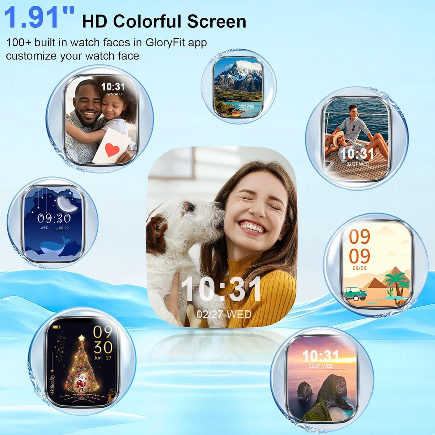 2026 New 1.91" HD SmartWatch, Fitness Watch with 120+ Sport Modes, Smart Watch for Men Women (Answer/Make Call), IP68 Waterproof, Heart Rate/Sleep Monitor, Pedometer, Activity Tracker for Android iOS | 120+ Sport Modes Smart Watch (Answer/Make Call) for