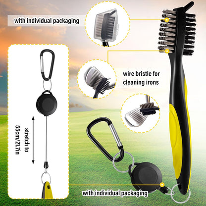 12 Pcs Golf Accessories Kit, Include Golf Ball Bag with Hook Towel Tees Magnetic Ball Marker Divot Tool Cleaner Brush for Women Man Gifts